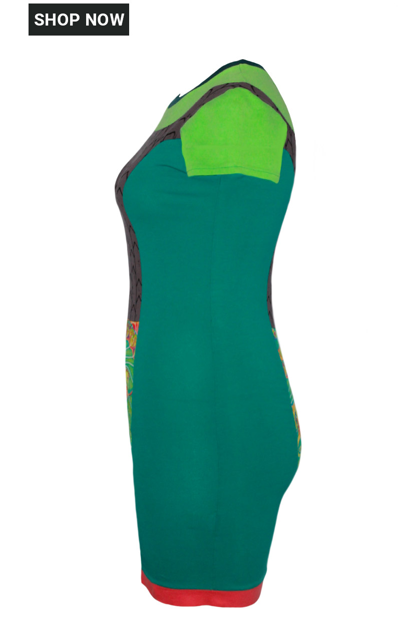 Kleid Seepferdchen grün seite